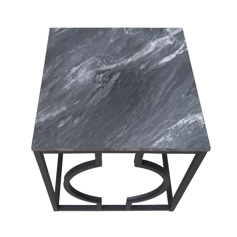 Alora Black Metal End Table