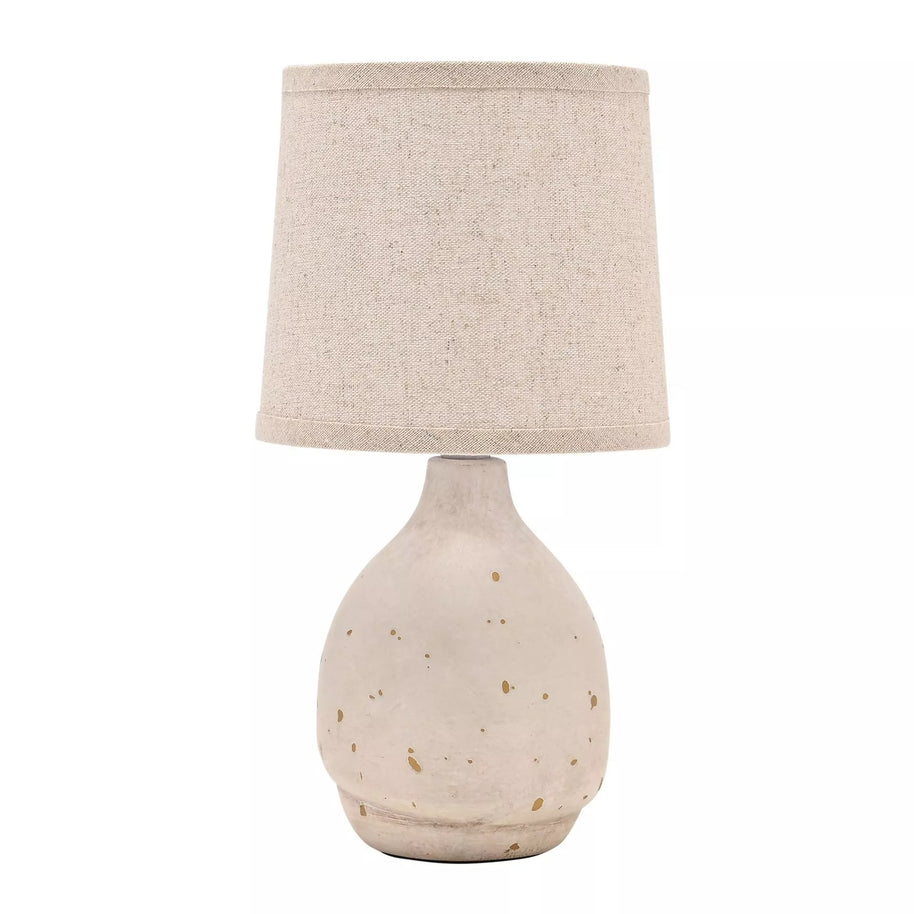 Hestia Natural Handle Flecked Lamp - 28cm