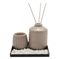 Hestia Ceramic Diffuser Vessel Set - Natural