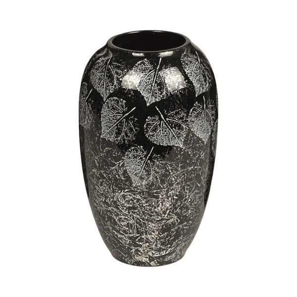 Silver Leaf Rounded Vase
