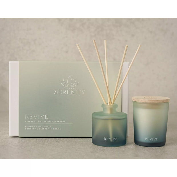 Serenity Revive 70g Candle & 50ml Diffuser Set
