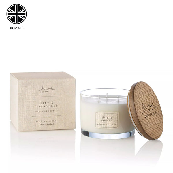 The London Wax Company Cedarwood & Sea Salt Lidded Candle 368g