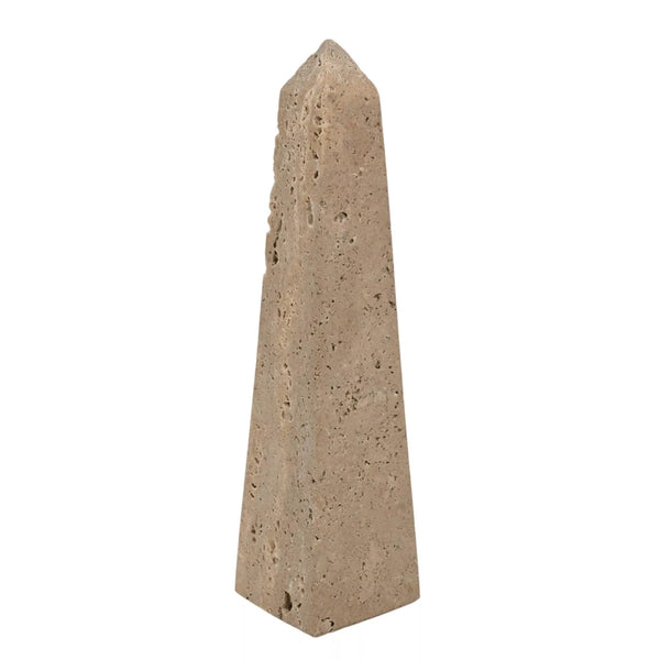 Hestia Travertine Obelisk - 20cm