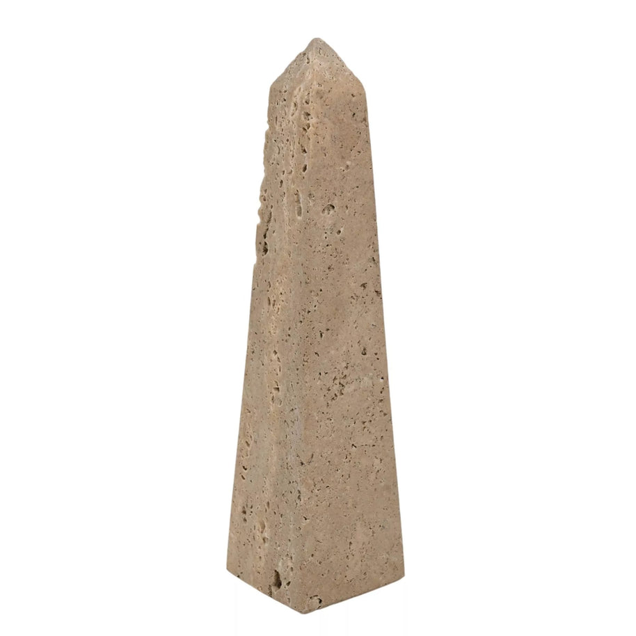 Hestia Travertine Obelisk - 20cm