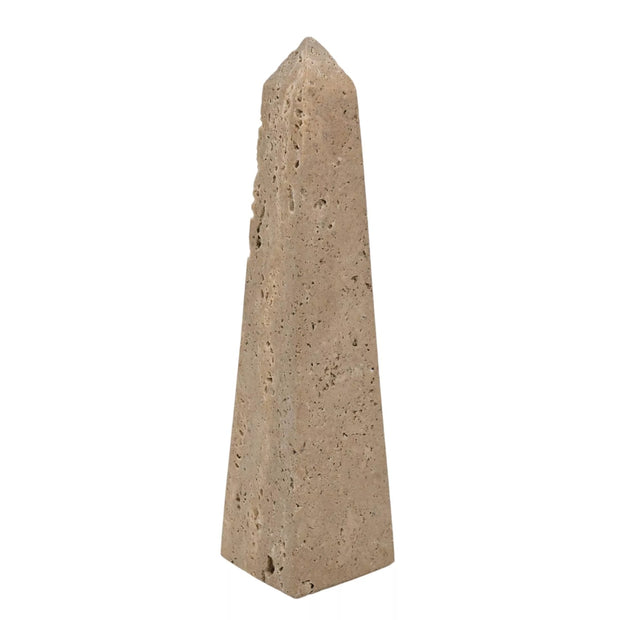 Hestia Travertine Obelisk - 20cm