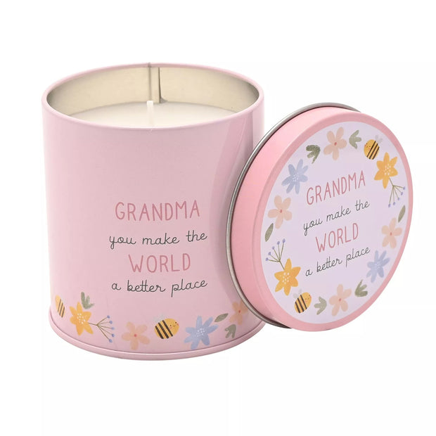 Love Life Tin Candle 8cm x 7.5cm - Grandma