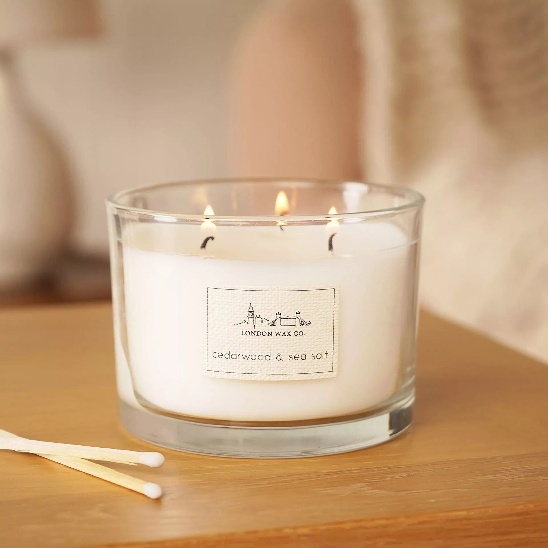 The London Wax Company Cedarwood & Sea Salt Lidded Candle 368g