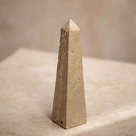 Hestia Travertine Obelisk - 20cm