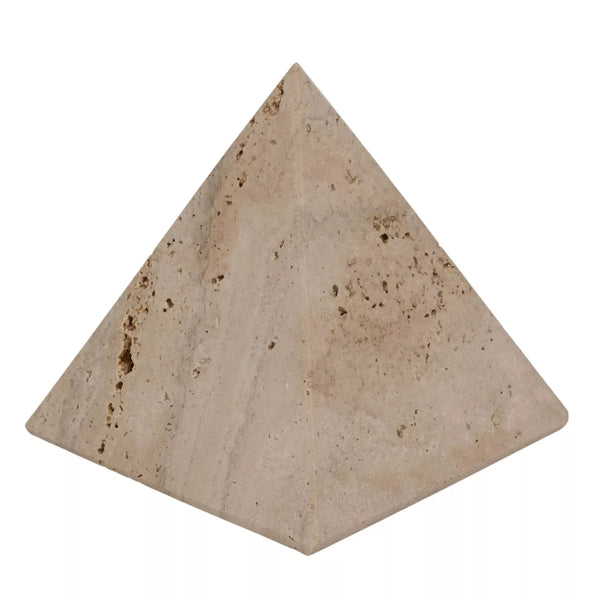 Hestia Travertine Pyramid - 10cm