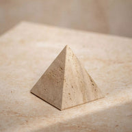 Hestia Travertine Pyramid - 10cm