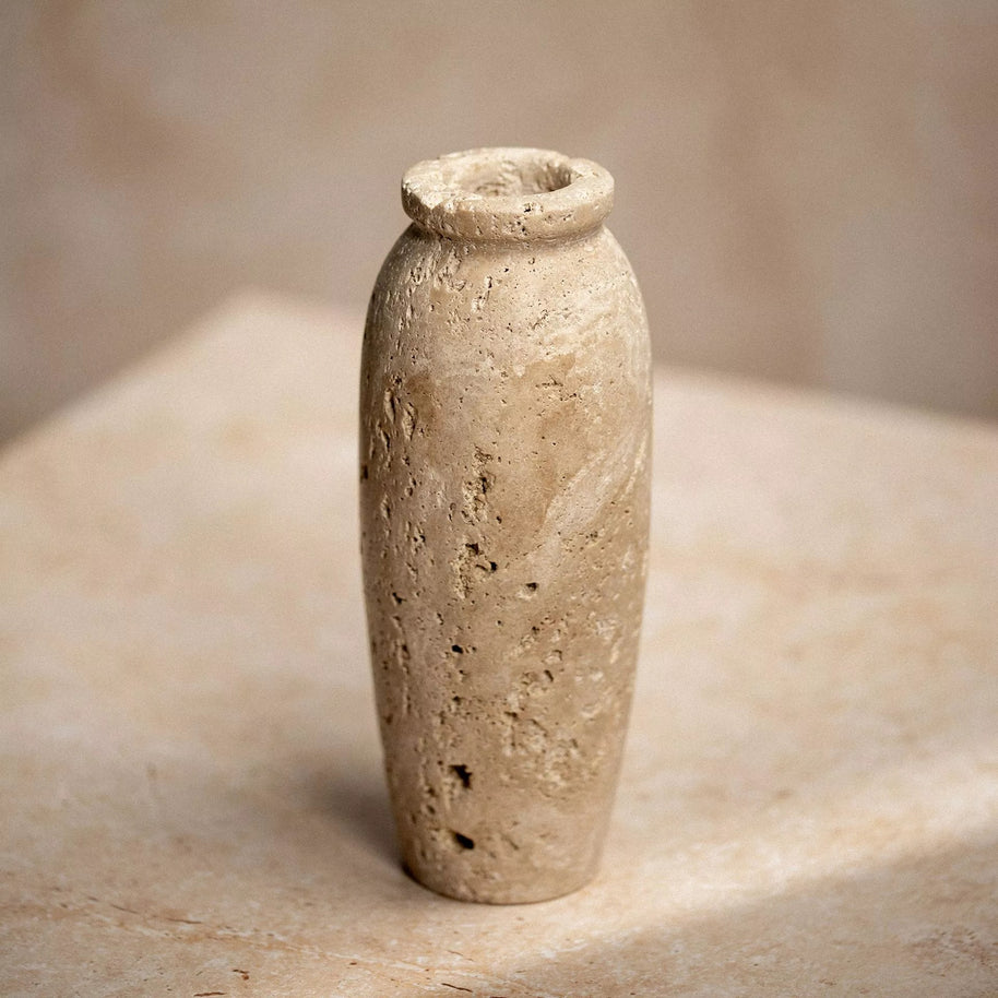 Hestia Travertine Vase