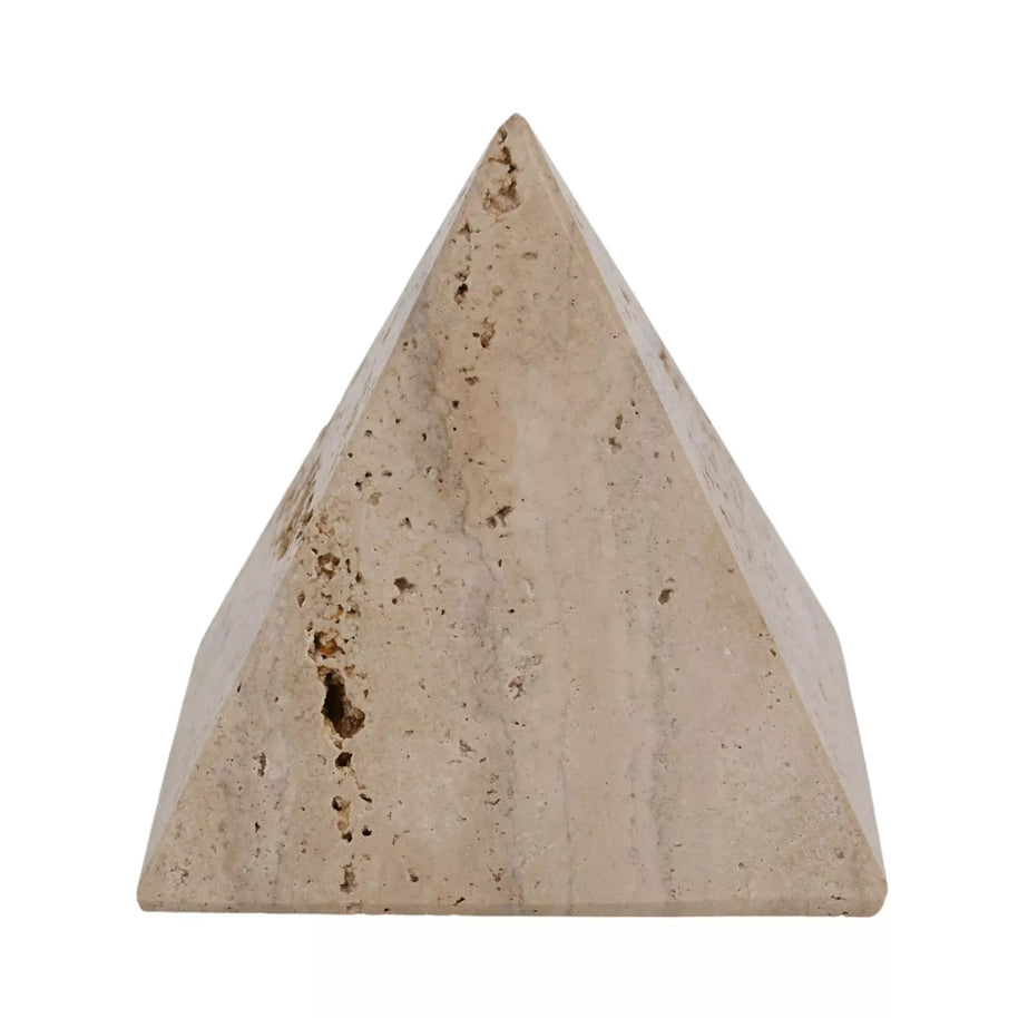 Hestia Travertine Pyramid - 10cm