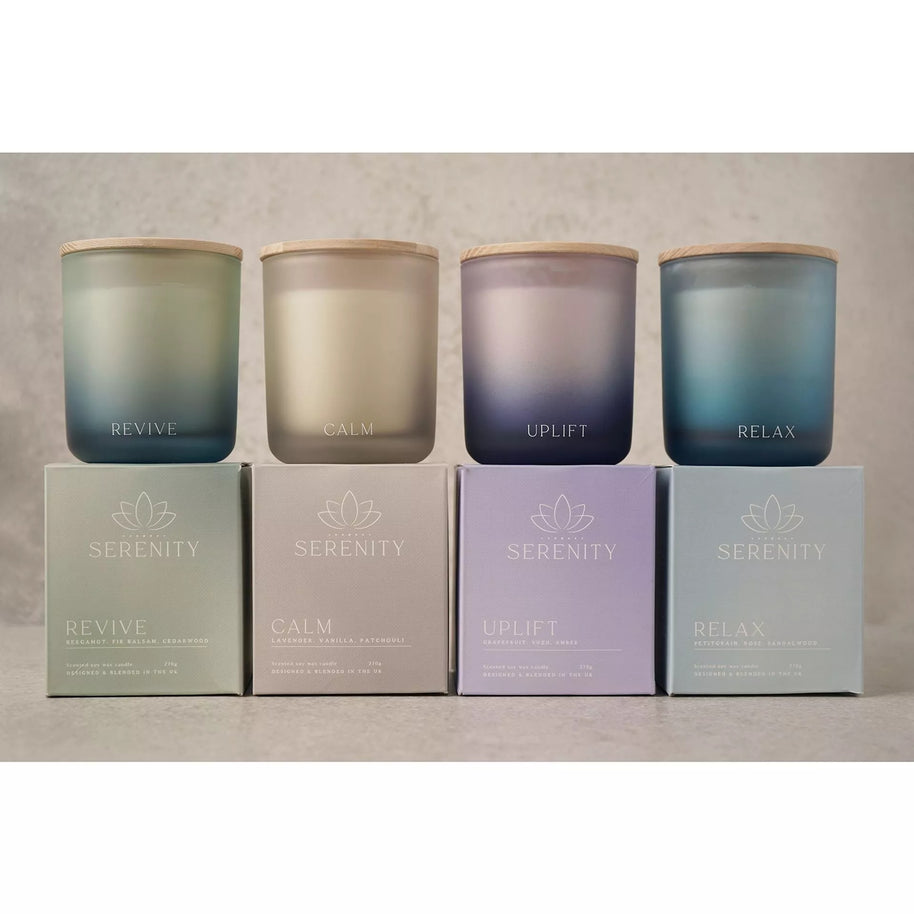 Serenity Calm Candle 270g Lavender, Vanilla, Patchouli