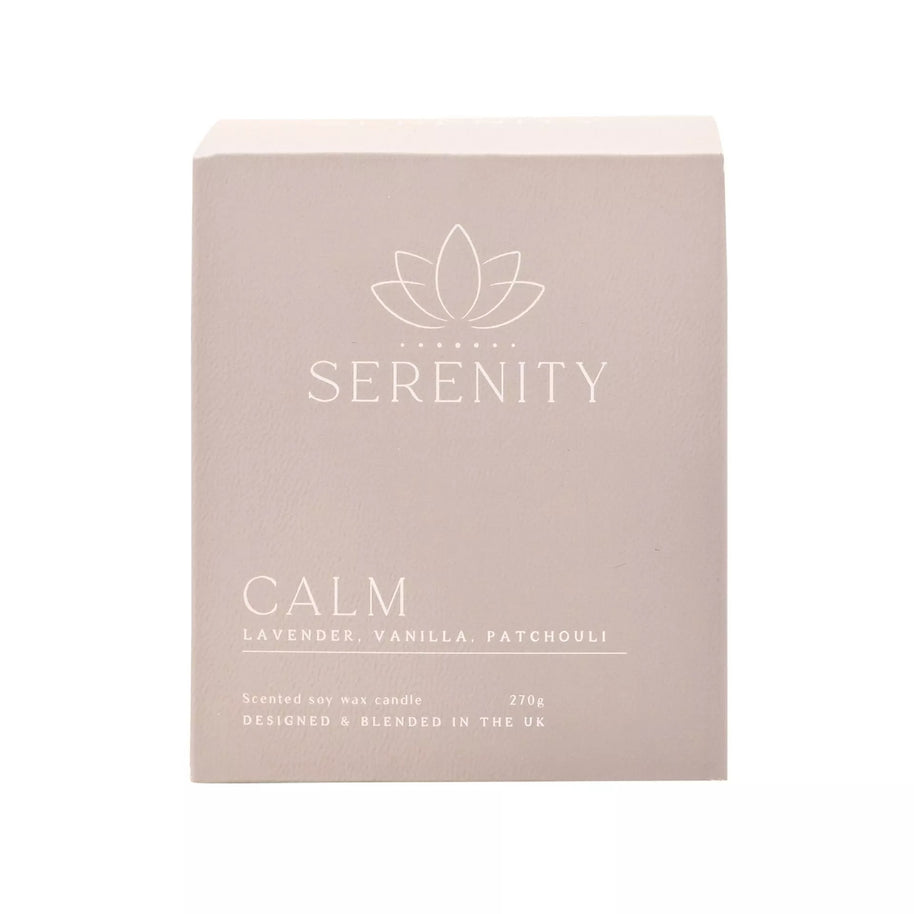 Serenity Calm Candle 270g Lavender, Vanilla, Patchouli