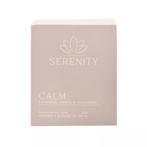 Serenity Calm Candle 270g Lavender, Vanilla, Patchouli