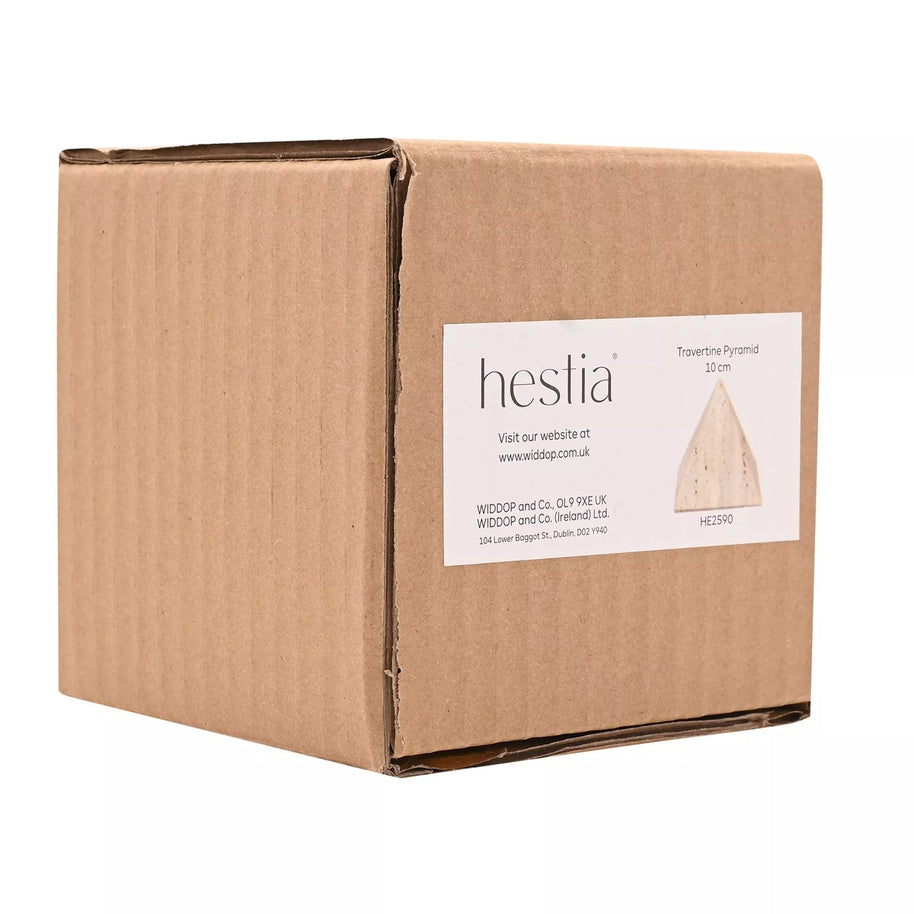 Hestia Travertine Pyramid - 10cm