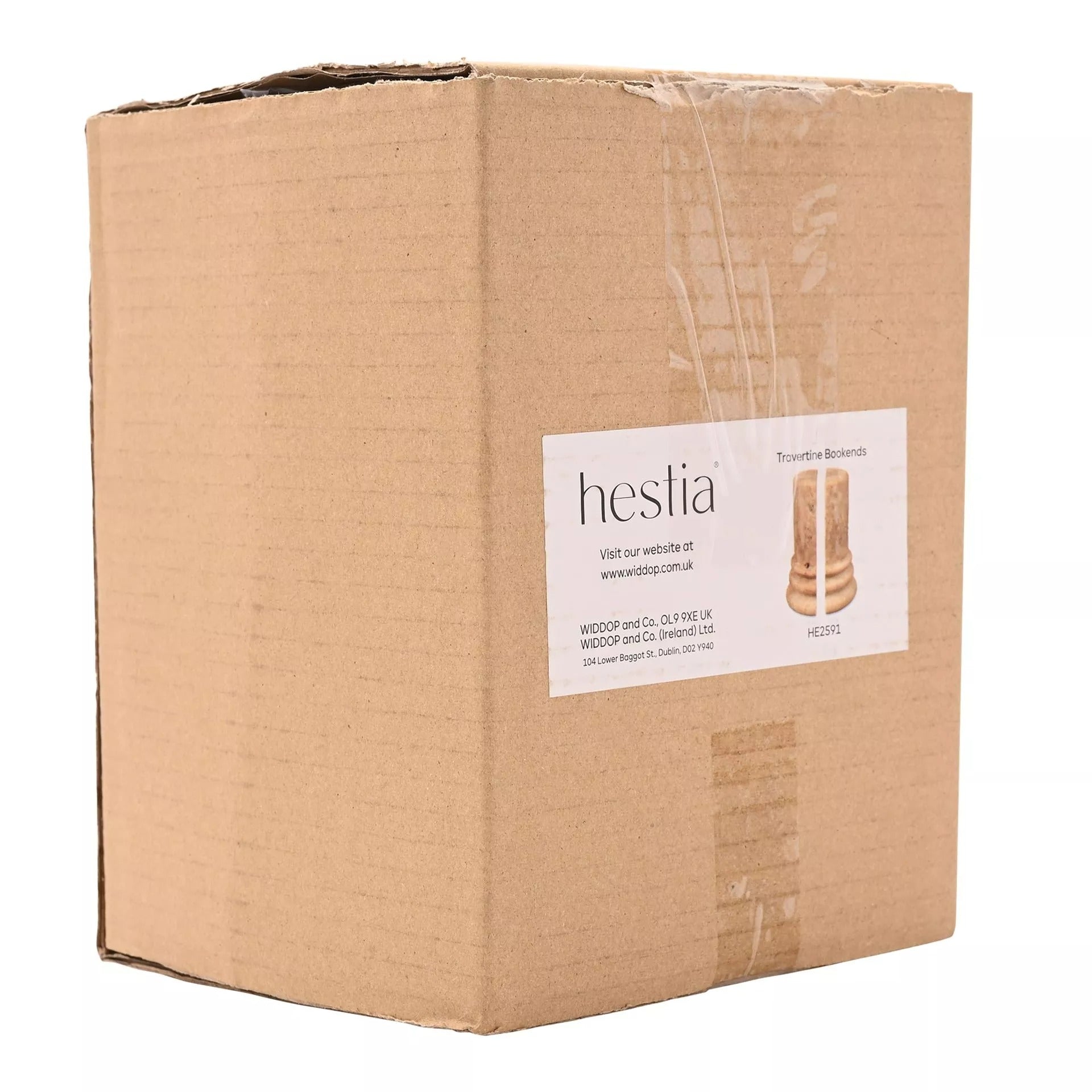 Hestia Travertine Column Bookends