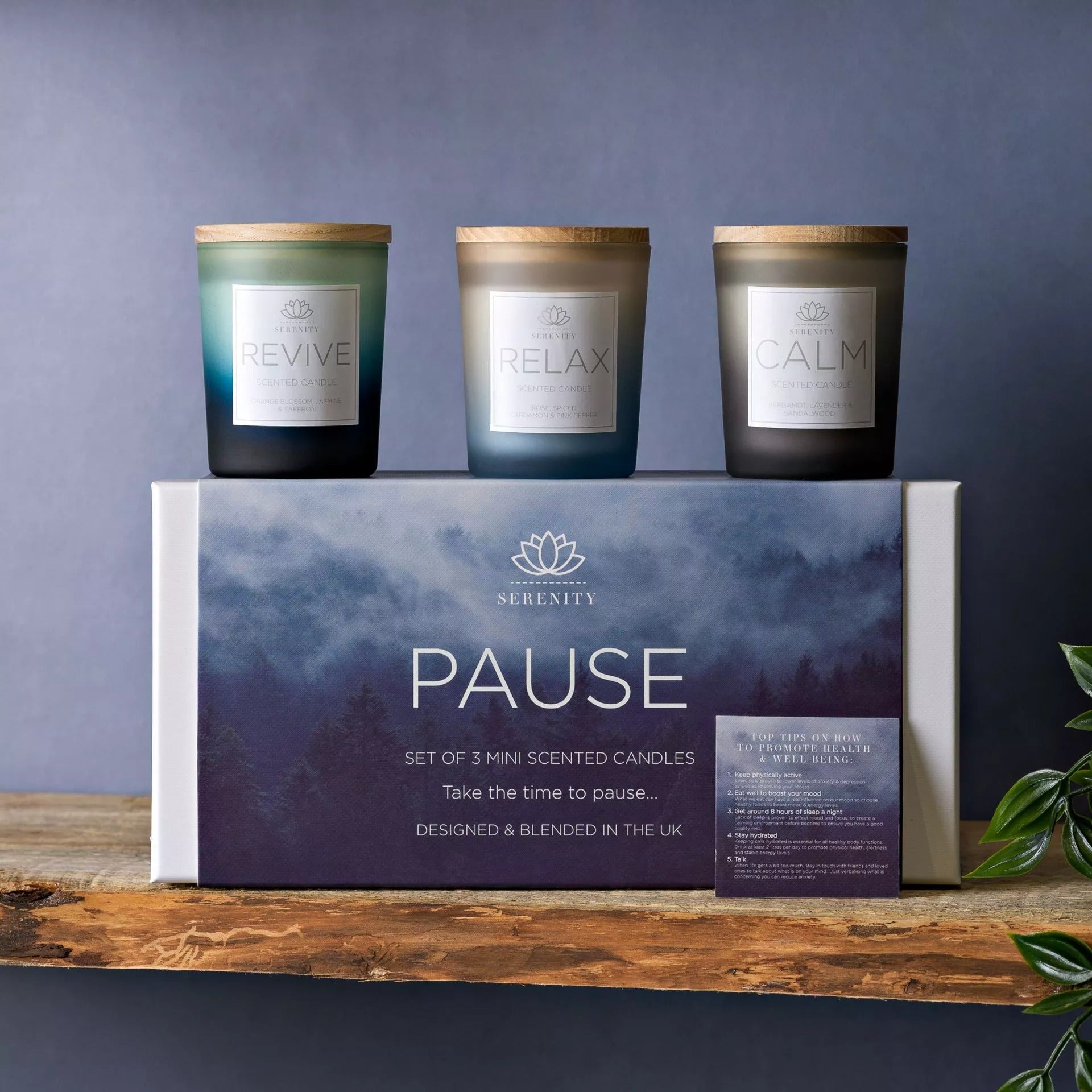 Serenity Pause Set of 3 Candles 70g