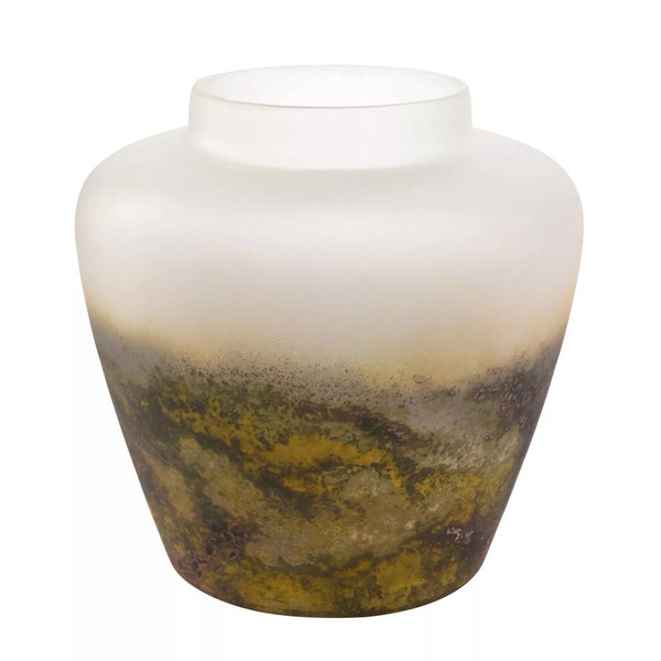 Hestia Decorative Wide Rimmed Glass Vase