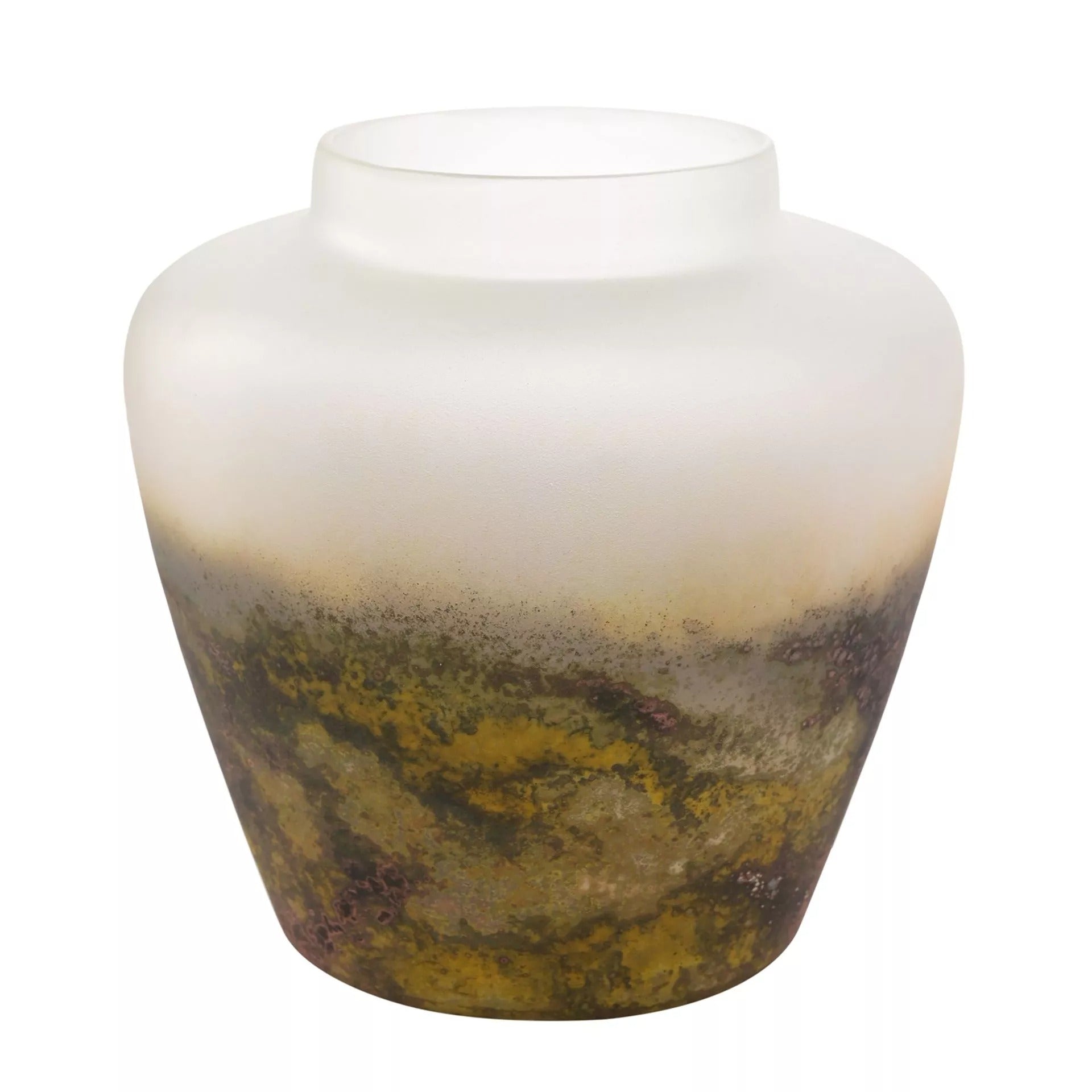 Hestia Decorative Wide Rimmed Glass Vase