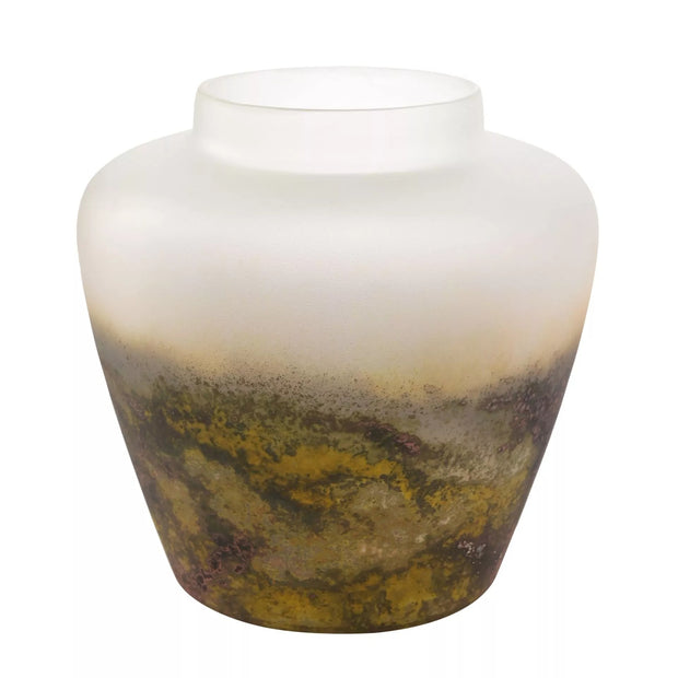 Hestia Decorative Wide Rimmed Glass Vase