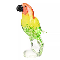 Objets d'art Glass Figurine - Tropical Parrot
