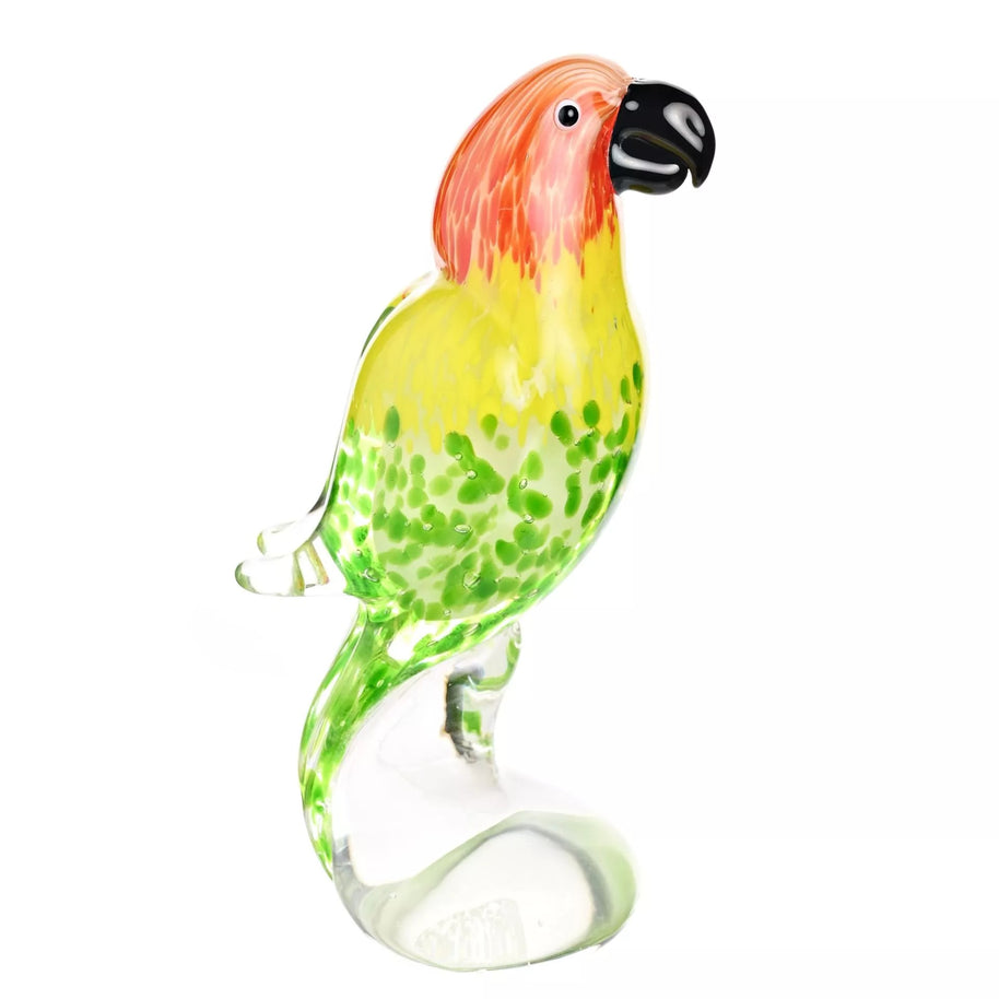 Objets d'art Glass Figurine - Tropical Parrot