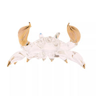 Glass Figurine - Clear & Gold Crab 5cm