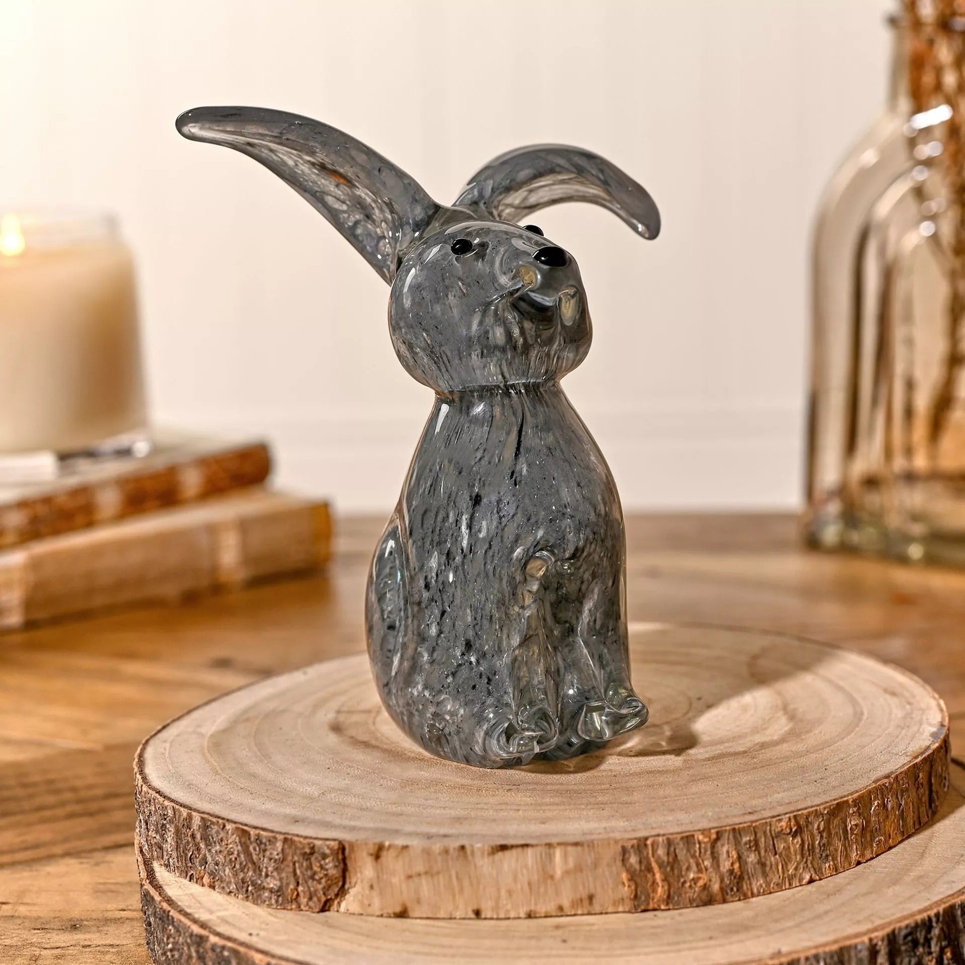 Objets d'art Glass Figurine - Rabbit