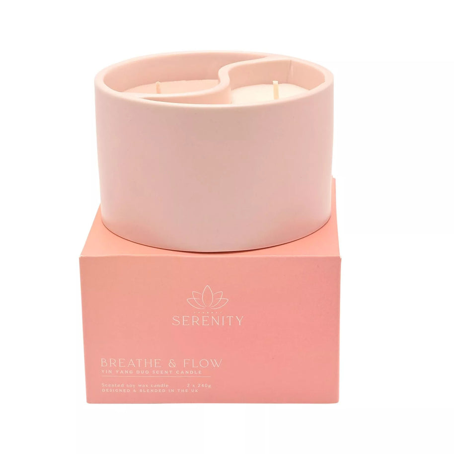 Serenity Yin Yan Breathe & Flow Ceramic Candle