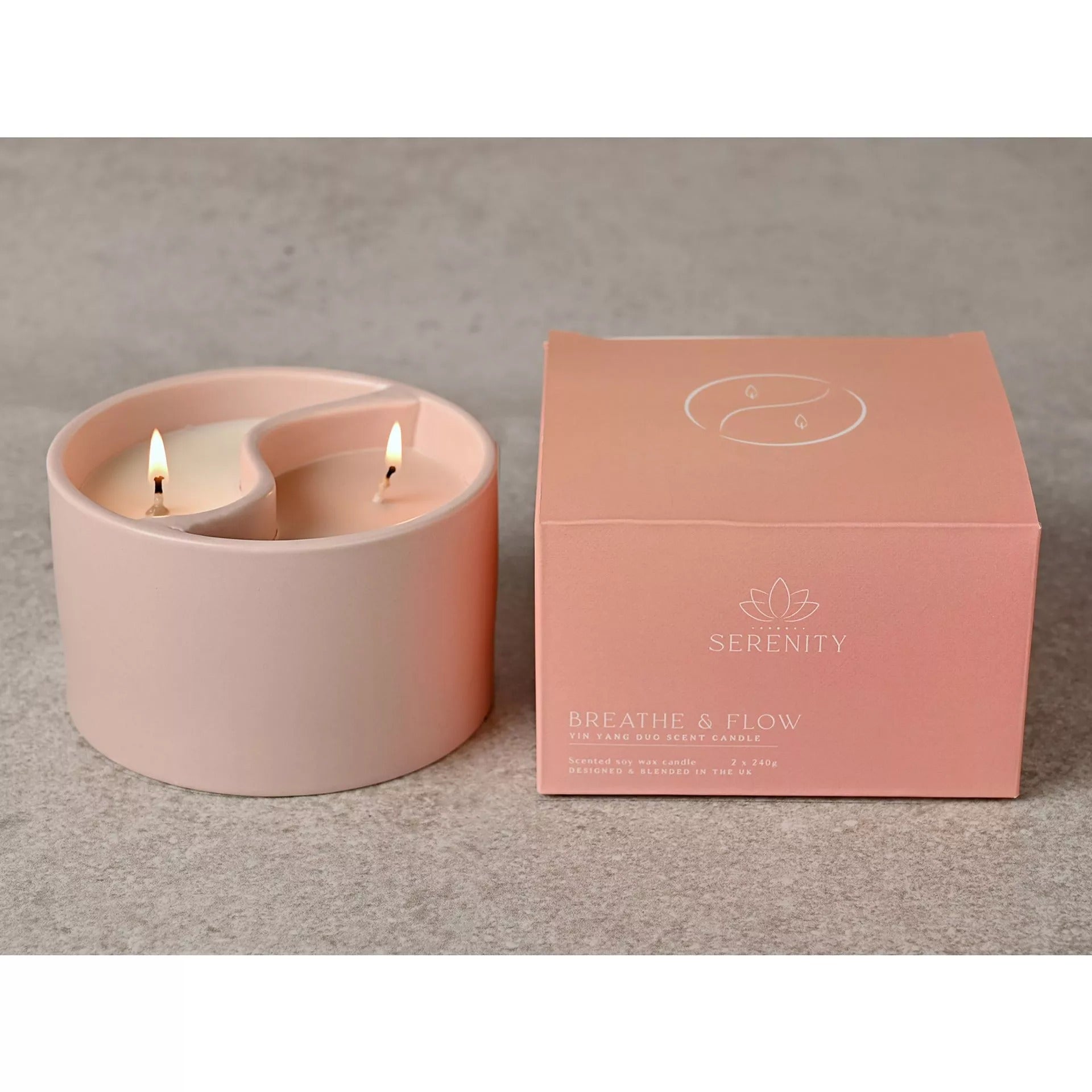 Serenity Yin Yan Breathe & Flow Ceramic Candle