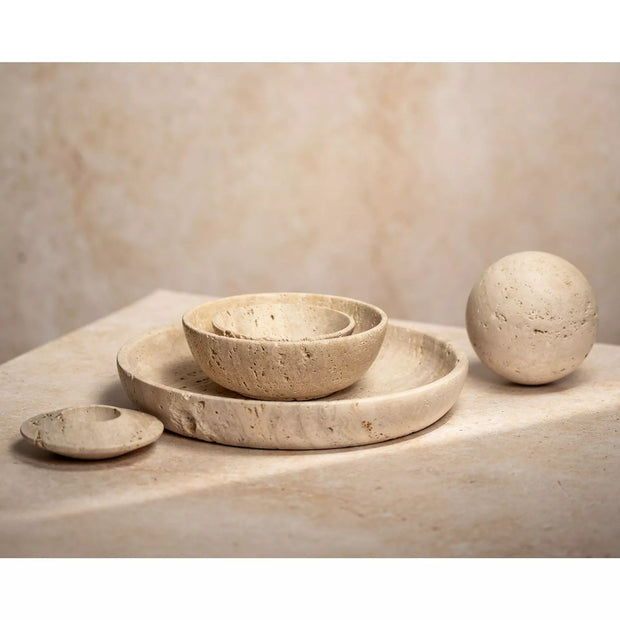 Hestia Travertine Decorative Bowl - 10cm