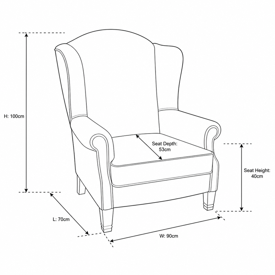 Serenity Fossil Wingback Chair